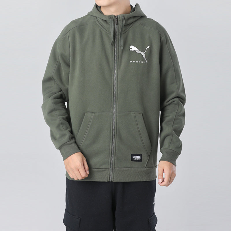 PUMA Athletics Sportswear Jacket 'Green White' 586542-64