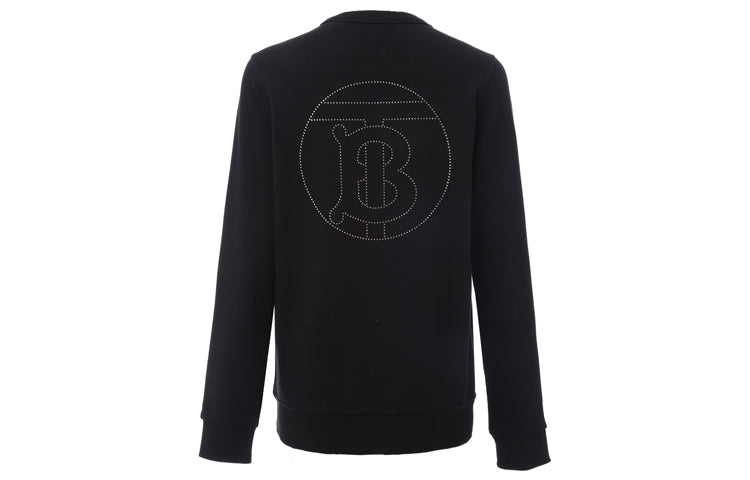 (WMNS) Burberry SS21 Alphabet Pure Cotton Round Neck Pullover Hoodie Black 80255211