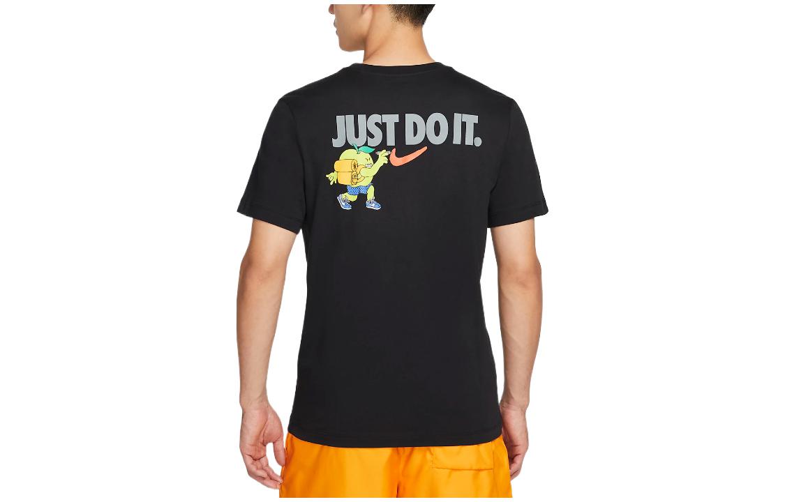 Men's Nike Cartoon Printing Logo Short Sleeve Black T-Shirt DQ1050-010