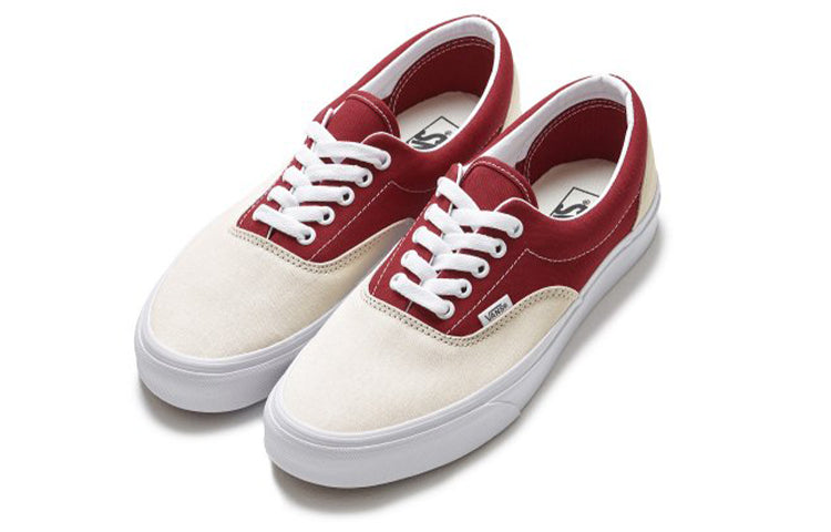 Vans Era Breathable Wear-Resistant Non-Slip Low Top Casual Skate Shoes Red White VN0A54F14FX