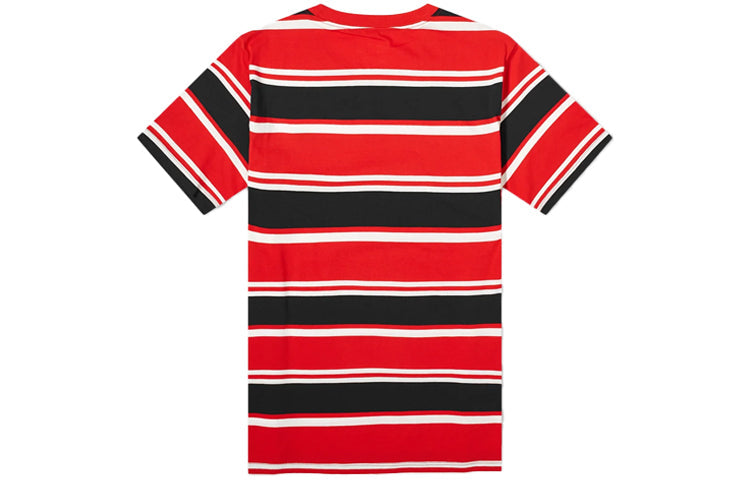 Nike Stripe Casual Short Sleeve Red White Black Stripe CQ5297-100