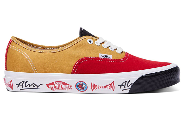 Vans Authentic Low Top Casual Skateboarding Shoes Unisex Red Gold VN0A7Q5CBO4