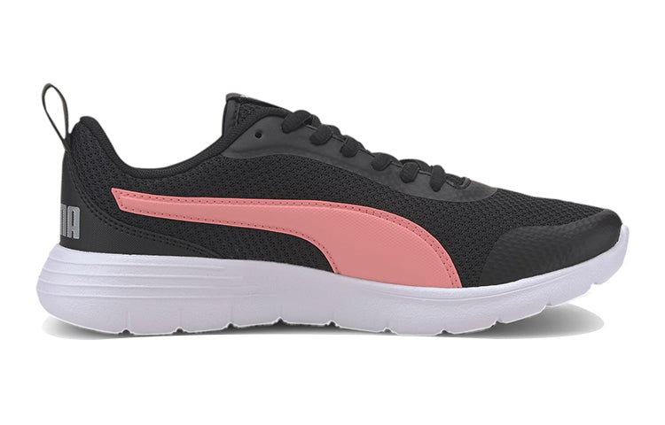 (GS) PUMA Flex Renew Sports Running Shoes Black/Pink/White 372080-04