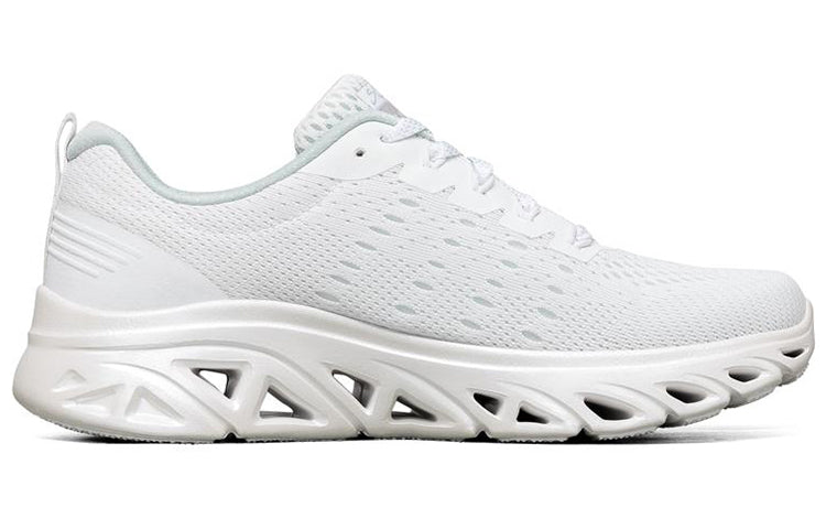 (WMNS) Skechers Glide-Step Sport Low-Top Running Shoes White/Silver 149324-WSL