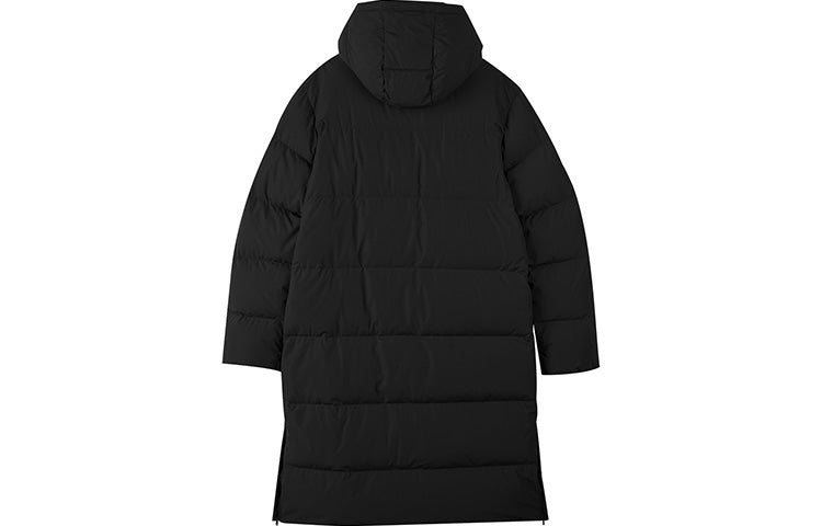 Skechers Letter Printed Long Down Jacket 'Black' L423M161-0018
