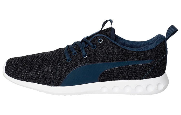 PUMA Carson 2 Nature Knit Sargasso Men's Running Shoes Black/Blue/White 190522-03