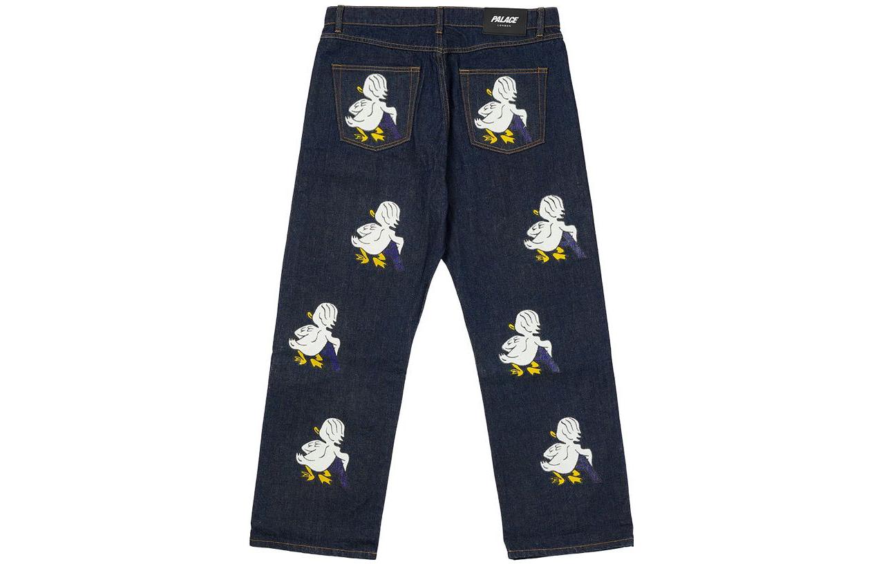 Palace FW22 Duck Print Jeans 'Navy' P23T040