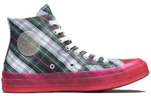 Converse Chuck Taylor All Star 70s Hi Plaid Translucent Midsole Red 163324C