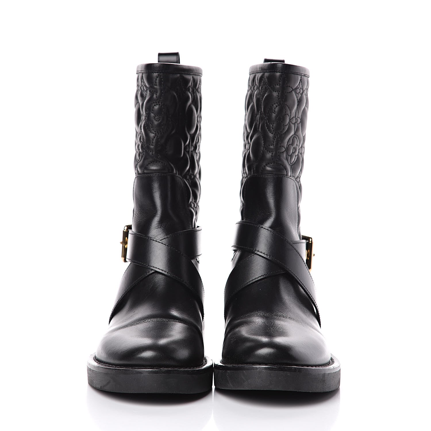 (WMNS) LOUIS VUITTON Quilted Boots 'Black' 1A3CB9