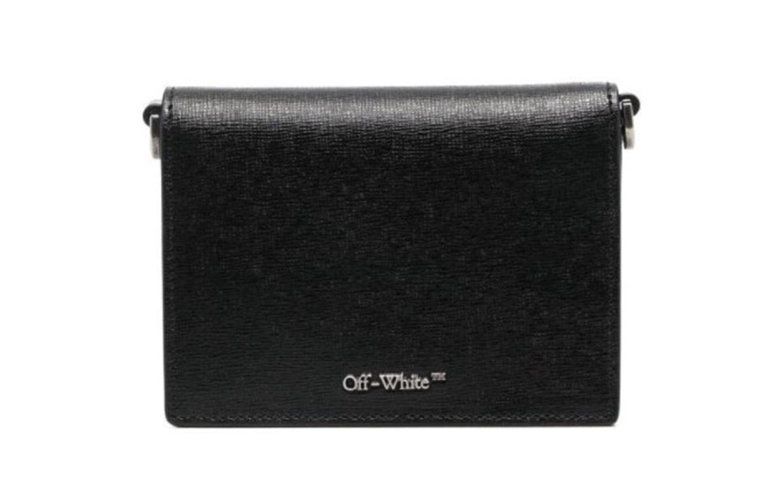 Off-White 21 Printing Shoulder Bag Messenger Bag Black OMNH006S21LEA0011001