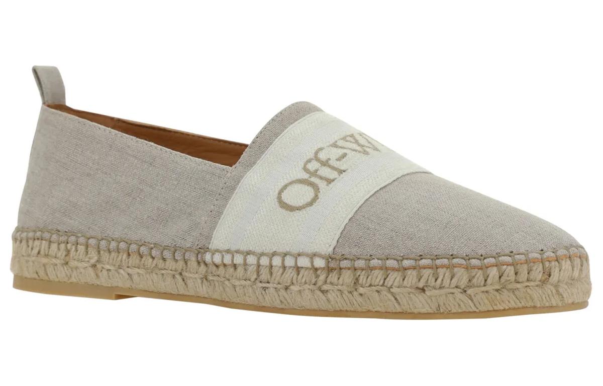 Off-White Bookish Linen Espadrillas 'Light Beige White' OMIB010S24FAB0016161