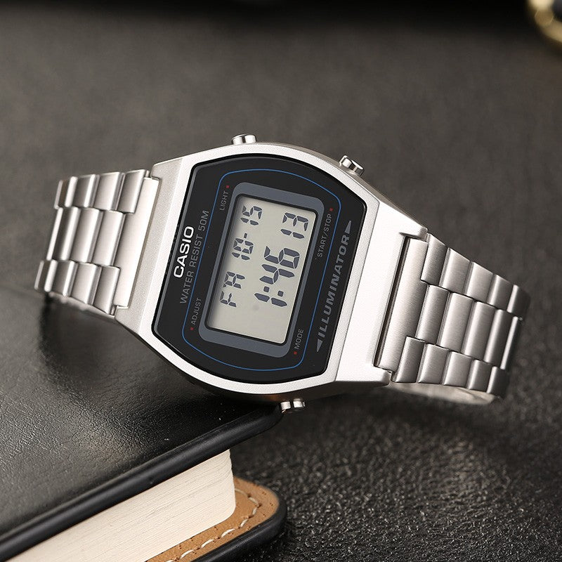 CASIO Quartz Waterproof Analog Mens Silver Digital B640WD-1A