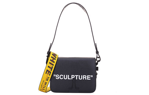 (WMNS) OFF WHITE Cowhide Black Messenger Bag 0WNA011R184230521001