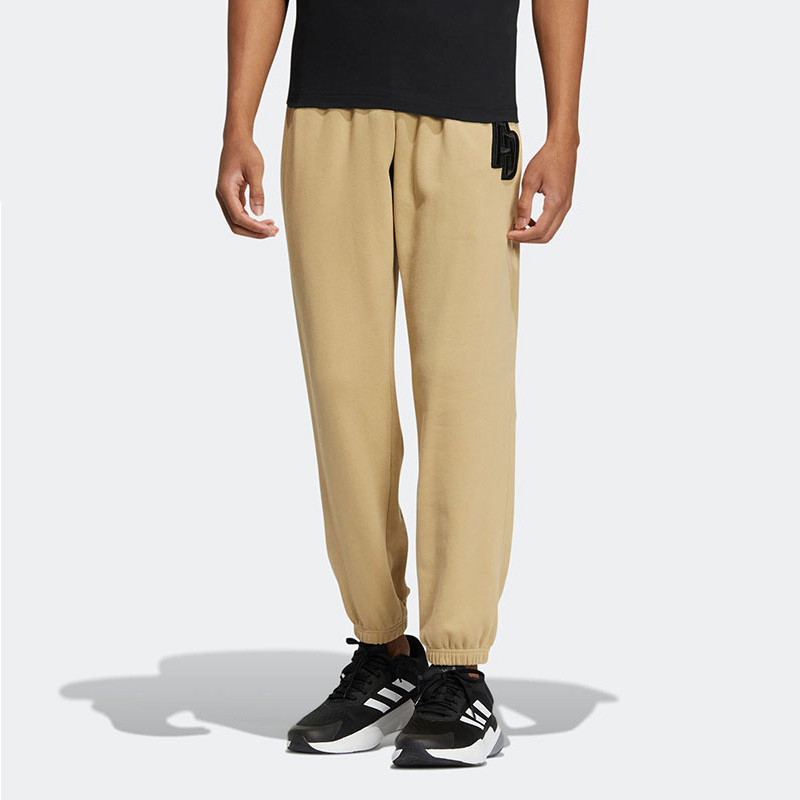 adidas Logo Monogram Pants 'Tan' IB2737