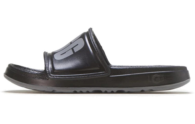 (WMNS) UGG Wilcox Slide Black Slippers 'White Black' 1113457-BLK