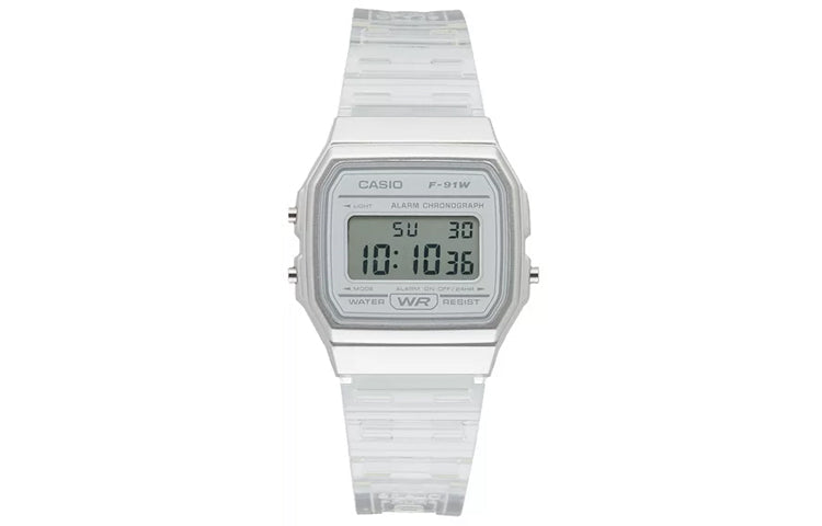 CASIO Couple Quartz Waterproof Sports Unisex Mens White Digital F91WS-7OS