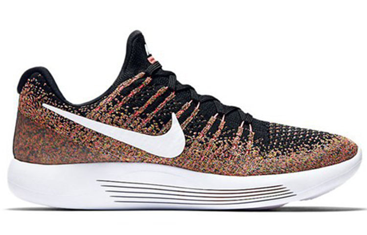 (WMNS) Nike Lunarepic Low Flyknit 2 'Black Hot Punch Unvi Blue' 863780-006