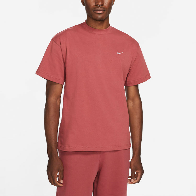 Nike Lab Solo Swoosh Basic Sports Short Sleeve Red DA0321-661