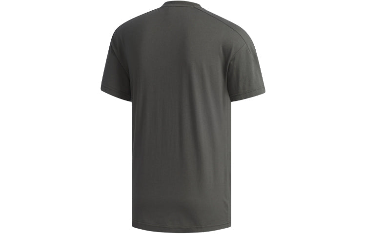 adidas Round Neck Pullover Sports Short Sleeve Brown EH3730