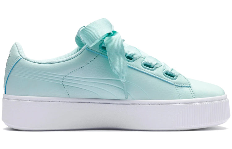(WMNS) PUMA Vikky Stacked Ribbon Core 'White Green' 369112-03