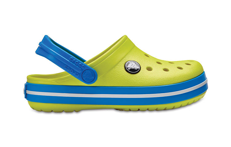 (GS) Crocs Crocband Round Toe Clogs 'Yellow Blue' 204537-73E