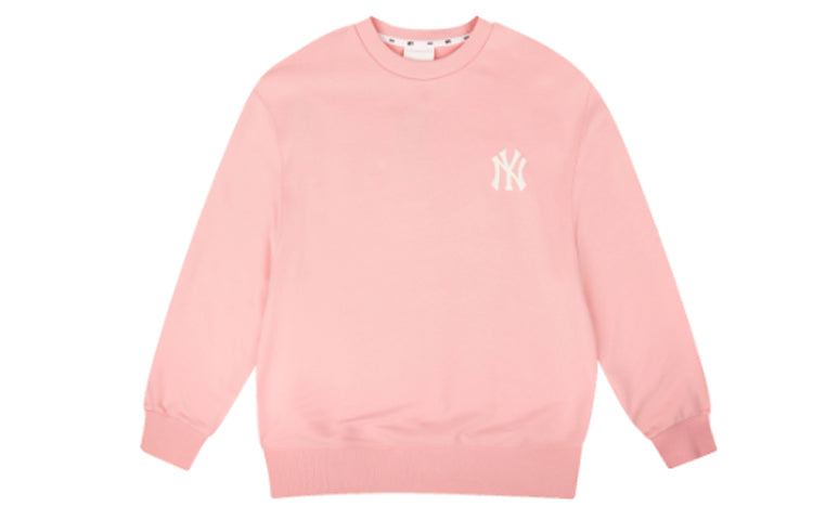MLB New York Yankees Logo Printing Pullover Fleece Unisex Pink 31MT21941-50P