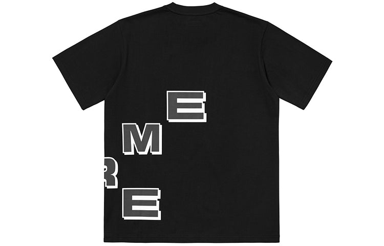 Supreme FW18 Stagger Tee Black Alphabet Logo Short Sleeve Unisex SUP-FW18-223