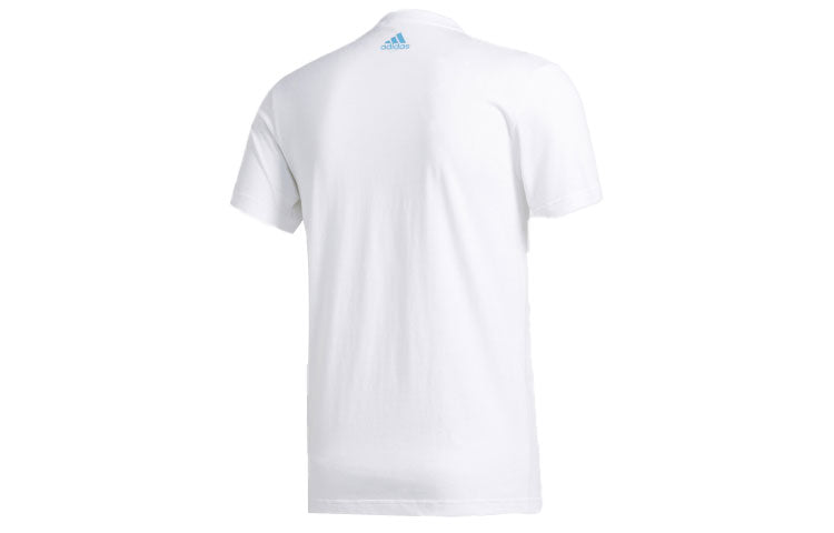 adidas Round-neckShort-sleeveTee Men White/Green FM7528
