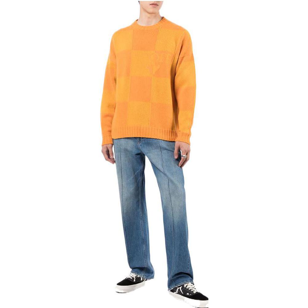 Off-White Checkerboard Logo Intarsi Knit Jumper OMHE089F21KNI0012020