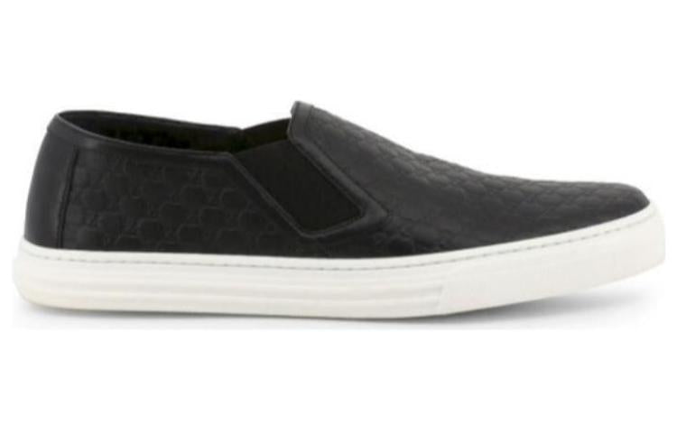 (WMNS) Gucci Microguccissima Pattern Leather Slip On 'Black' 473974-D4710-1000