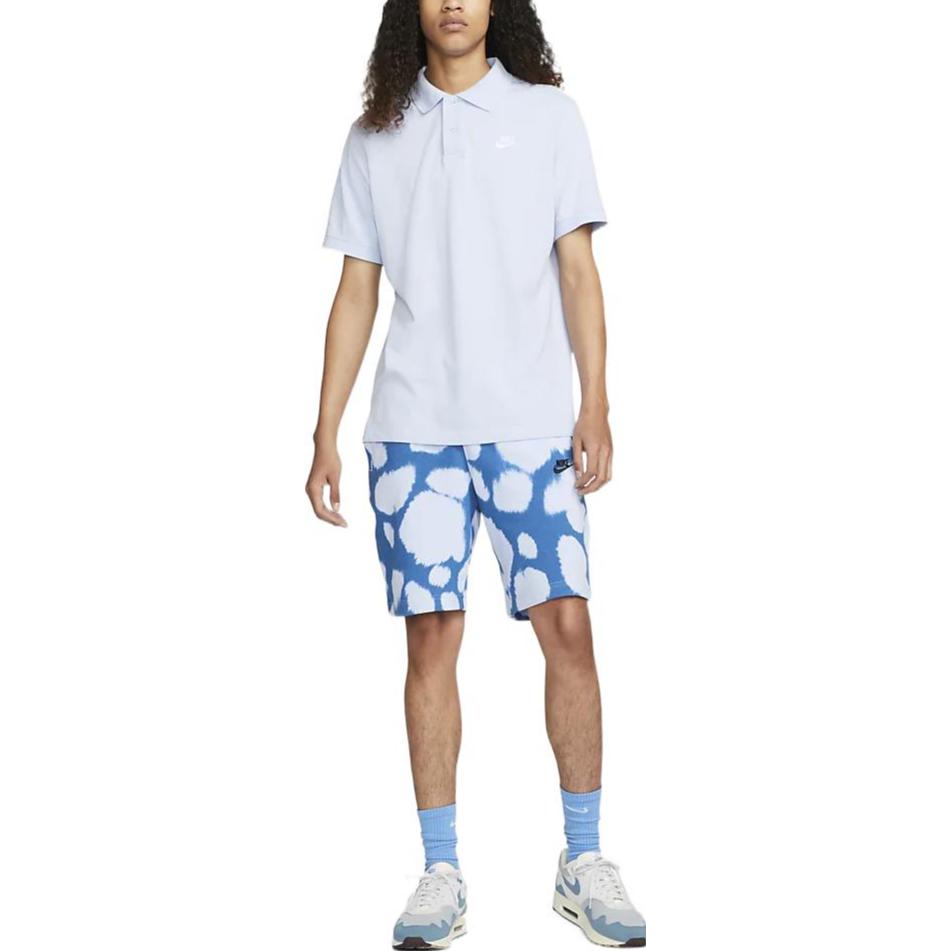 Nike Sportswear Sport Essentials Pattern Full Print Tie Dye Drawstring Shorts Blue DM6913-548