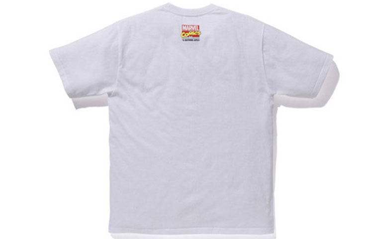 BAPE X Marvel Milo Iron Man Tee Crossover Printing Short Sleeve Unisex White 2F23-110-904