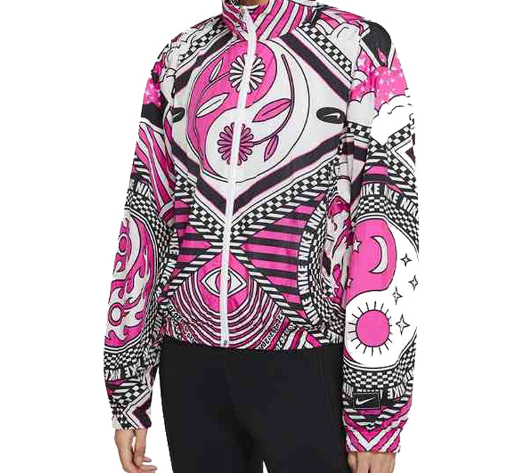 (WMNS) Nike Sportswear Printing Zipper Jacket Purple/Red CJ3882-623
