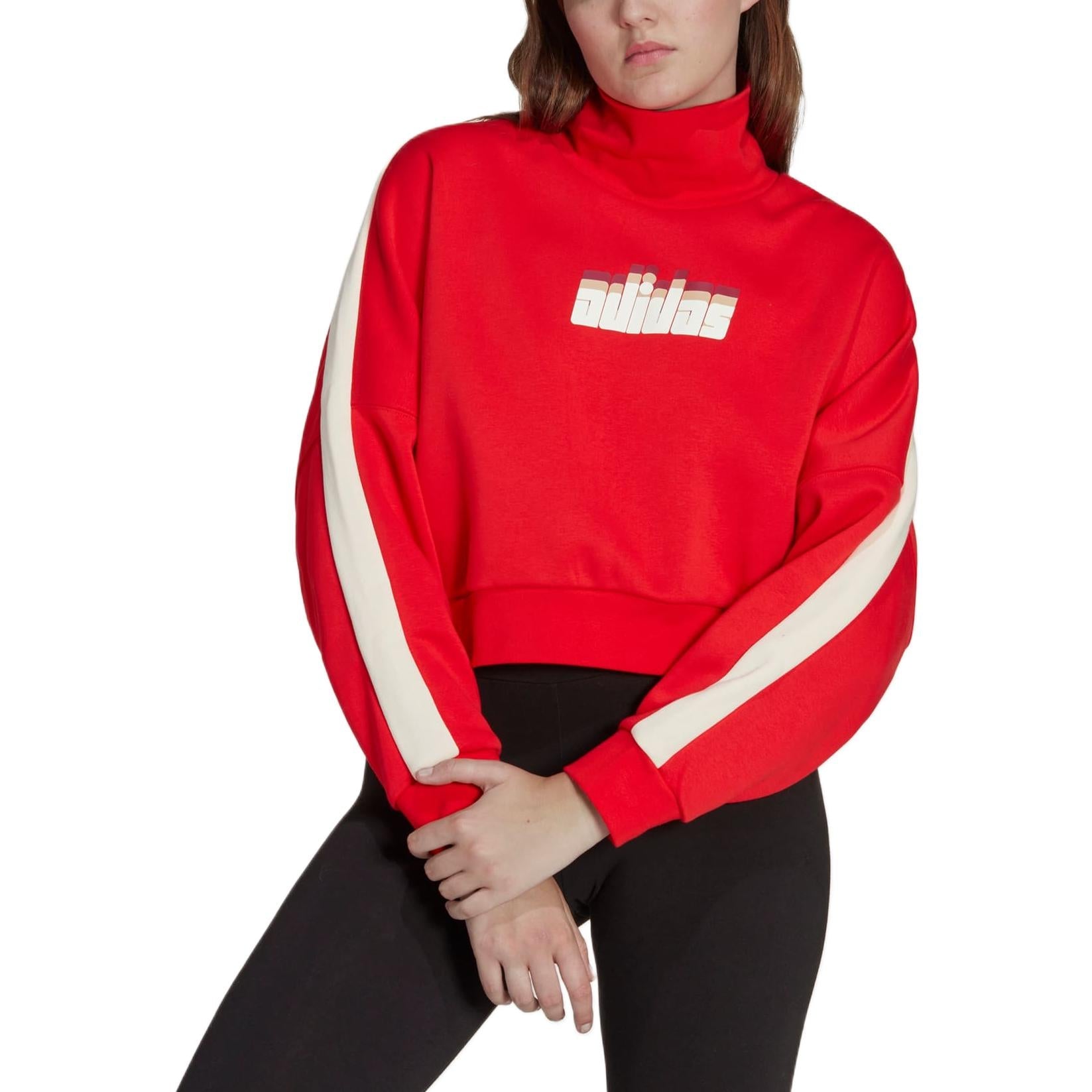 (WMNS) adidas Ski Chic Sweatshirt Asia Sizing 'Red' IA3931