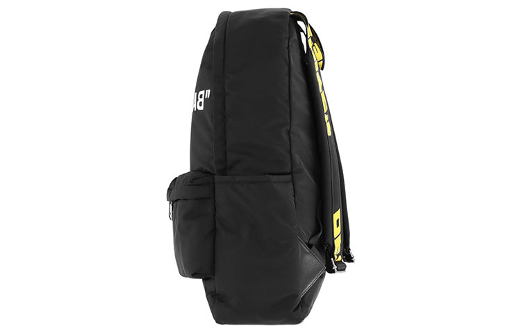 Off-White Quote Backpack 'Black White' OMNB003F22FAB0041001