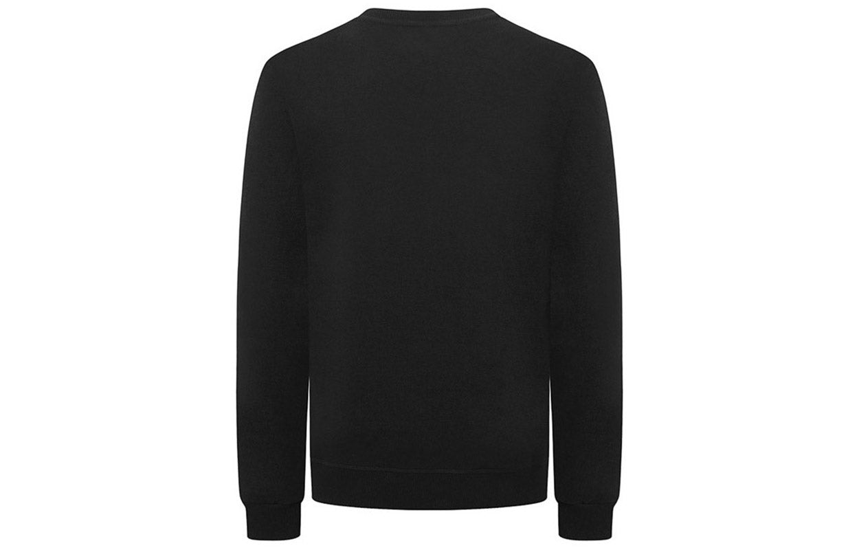 Men's KENZO Embroidered Pattern Round Neck Pullover Black FA65SW1144XC-99