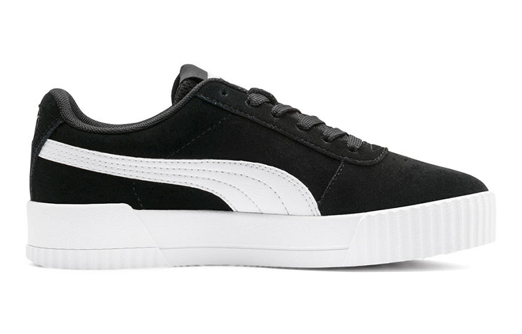(GS) PUMA Carina Casual Board Shoes Black/White 370532-01