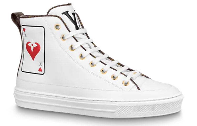 (WMNS) LOUIS VUITTON Stellar Ankle Sneakers 'White Poker with Back Monogram' 1A8MR6