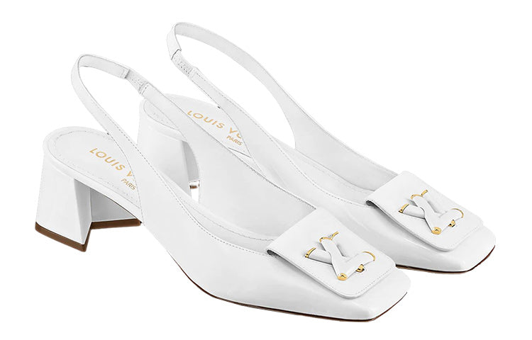 (WMNS) LOUIS VUITTON Shake Slingback Pumps 'White' 1AB0UP