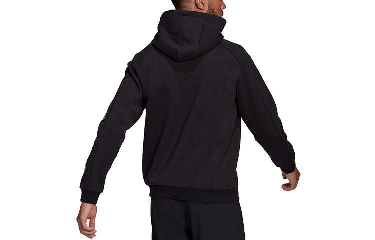 adidas Terrex Explore Zipper Pocket Solid Color Sports Pullover Black GE9916