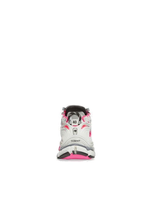 (WMNS) Balenciaga Runner Sneakers 'White Pink Grey Mesh and Nylon' 677402W3RBN9155