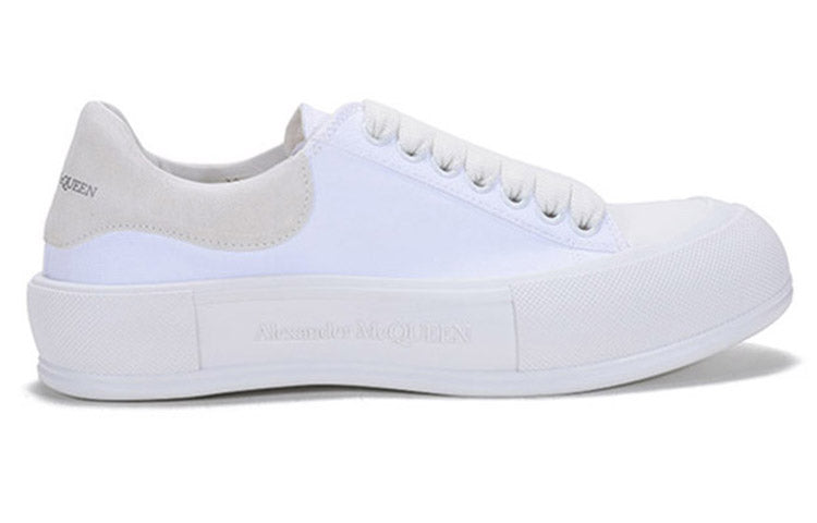 Alexander McQueen Deck Skate Plimsoll Lace Up 'White' 654594W4MV79000