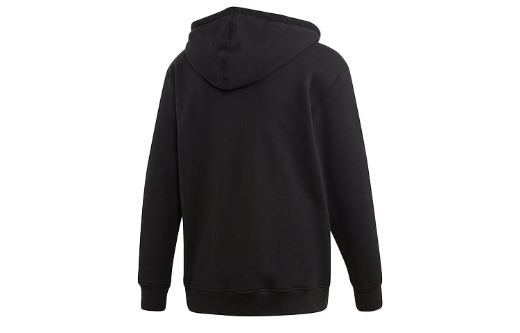 adidas originals Solid Color Casual Sports Hooded Jacket Black ED7230