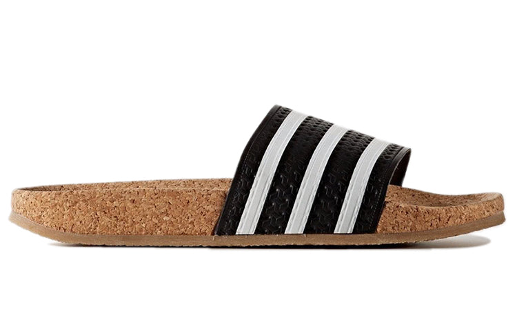 (WMNS) adidas originals Adilette 'Black White' BA7211