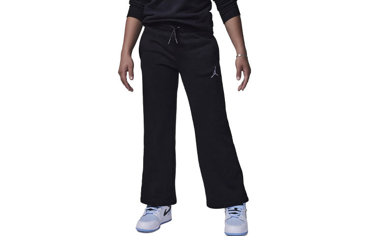 (GS) Air Jordan Icon Play Open Pants 'Black' 45C392-023