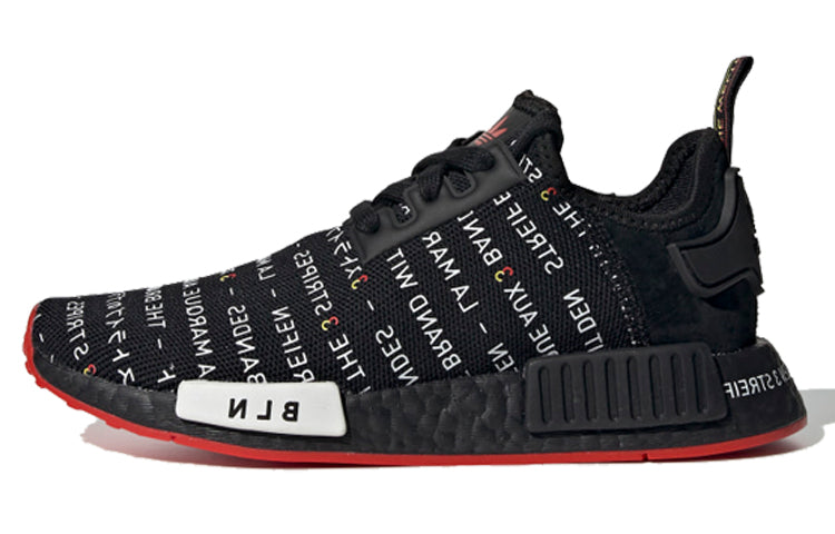 (GS) adidas NMD_R1 'Black White Yellow' EH3200