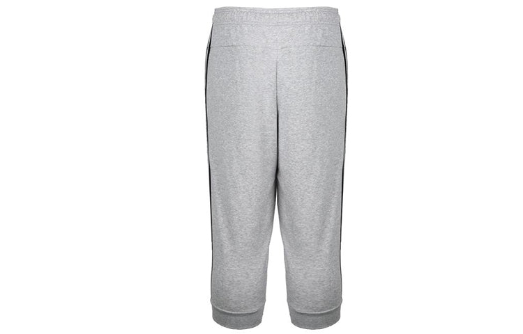 adidas Stripe Logo Printing Drawstring Sports Pants Gray DU7826