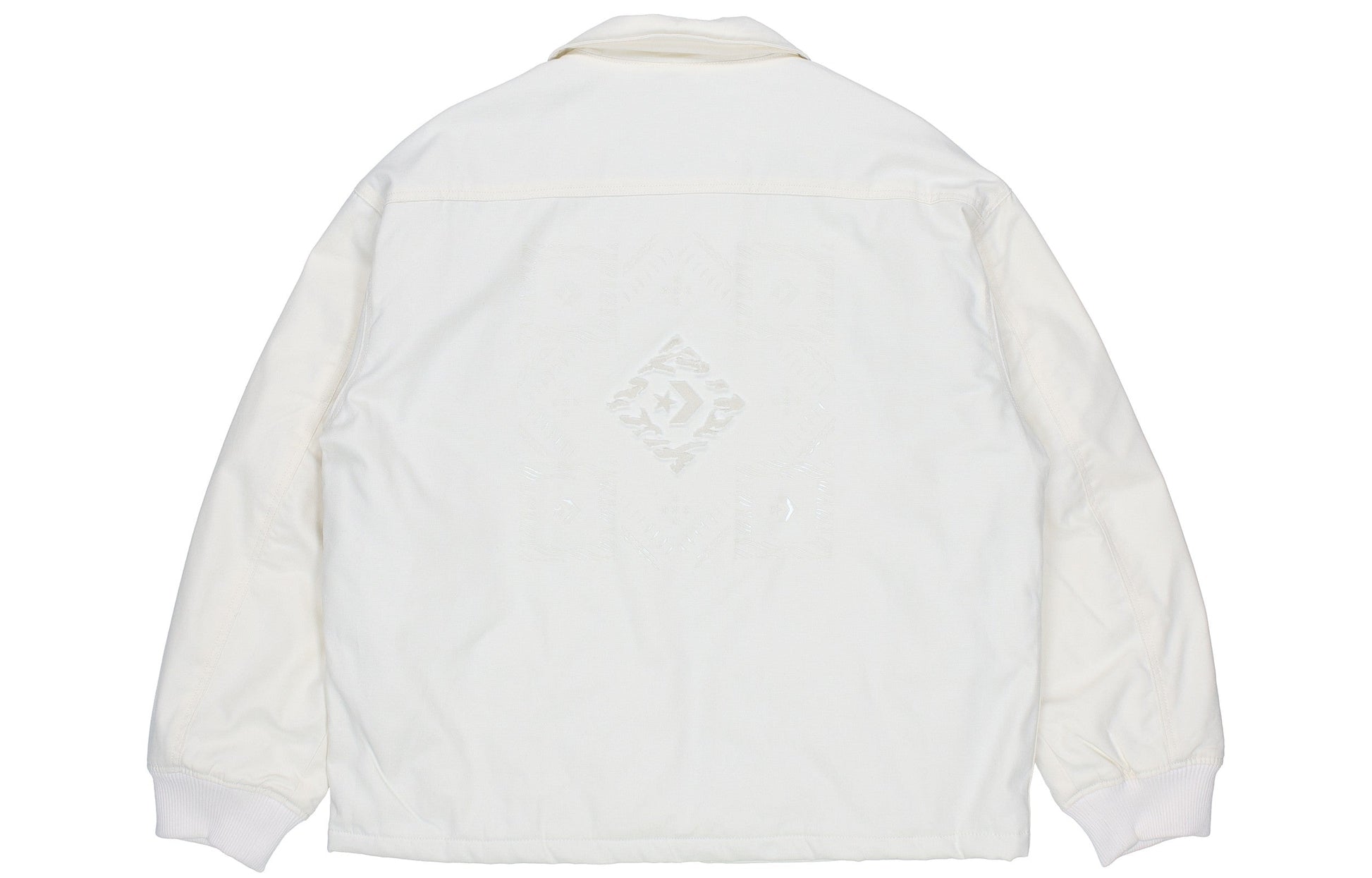 Converse New Year Series Logo Printing Lapel Sports Jacket Creamy White 10024149-A01
