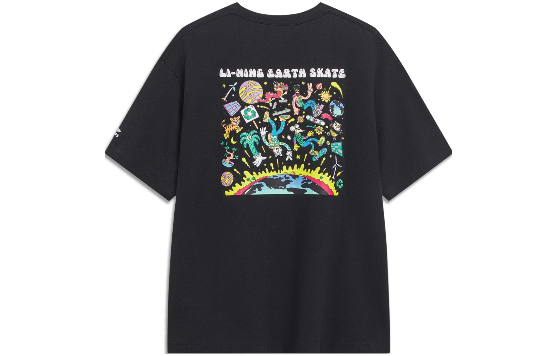 Li-Ning x Steven Harrington Cartoon Graphic T-shirt 'Black' AHST077-3