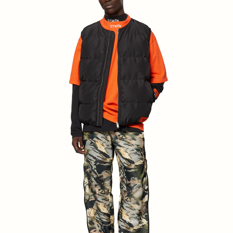 HERON PRESTON Turtleneck CTNMB T-shirt 'Orange White' HMAA021C99JER0012201